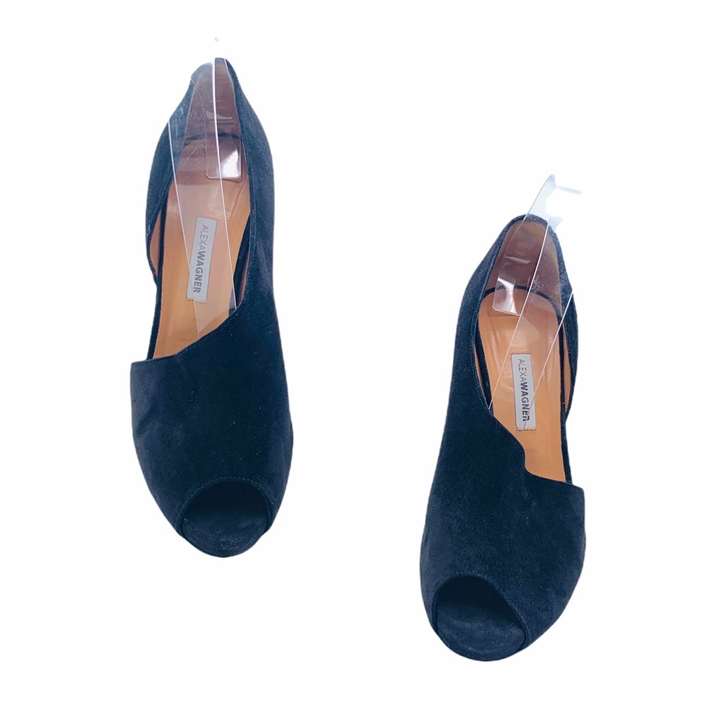 Alexa Wagner D’orsay Suede Black Stiletto Heels 9 - Picture 9 of 15